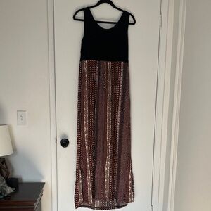 Rachel Zoe Black and Brown Maxi Dress